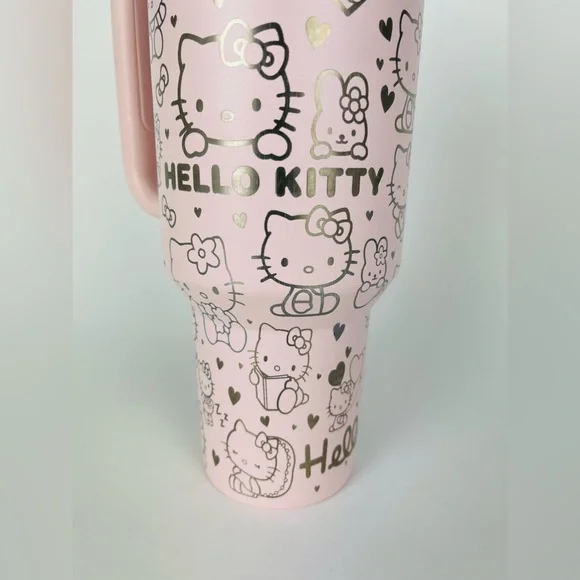 Stanley 40oz Tumbler Pink Bloom Hello Kitty Engraved - Picture 5 of 8